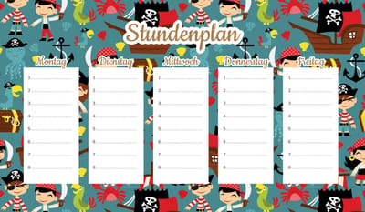 Wallvy - Magnetische Lesrooster - 30x17,5cm - Personaliseerbaar - Pirate Thema
