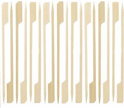 Benson Cocktail/tapas prikkers - 120x stuks - 9 cm - hout - hapjes prikker - saté prikkers