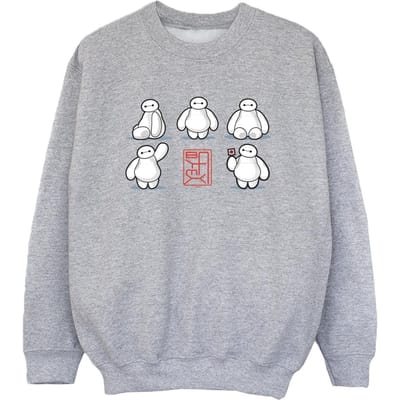 Disney Jongens Big Hero 6 Baymax Veel houdingen Sweatshirt (Sportgrijs)