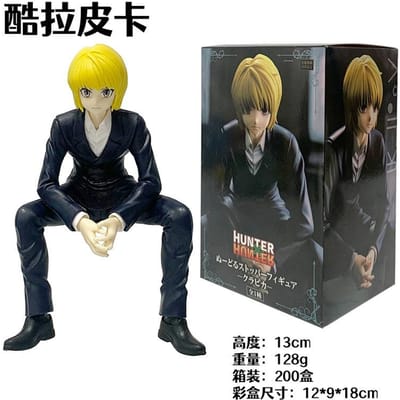 15CM Anime HUNTER×HUNTER Illumi Zoldyck Instant Noedelpers Zittend Model Speelgoed Cadeau Verzameling Actiefiguur PVC Verpakt in Doos With box black