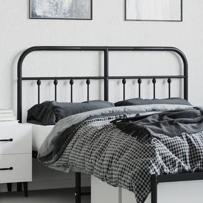 vidaXL - Vervangend - hoofdbord - metaal - zwart - 140 - cm