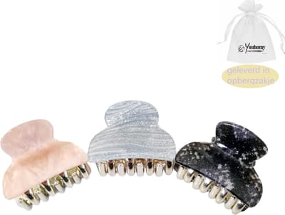 Kleine haarklemmen set 3 stuks Roze glitter - Youhomy accessoires Hairclaw- clips- Haaraccessoires fashion | haarspelden| cadeau voor vrouwen| Moederdag| Valentijnsdag| Sinterklaas cadeau| Kerst cadeau voor moeders en vriendinnen