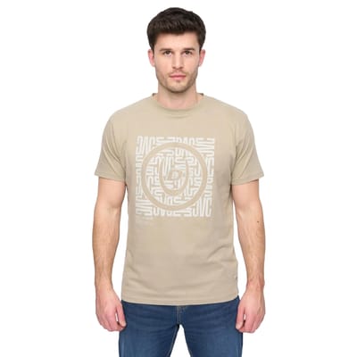 Duck and Cover Heren Pixalate T-shirt (Licht Salie)
