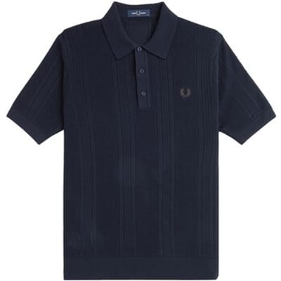 Polo Fredperry Fp Pointelle Panel Gebreid Shirt - Fashion Wear - Volwassen