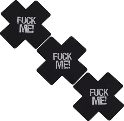 Banoch - Nipple Sticker Fuck Me - tepelstickers - Zwart - 3 pack