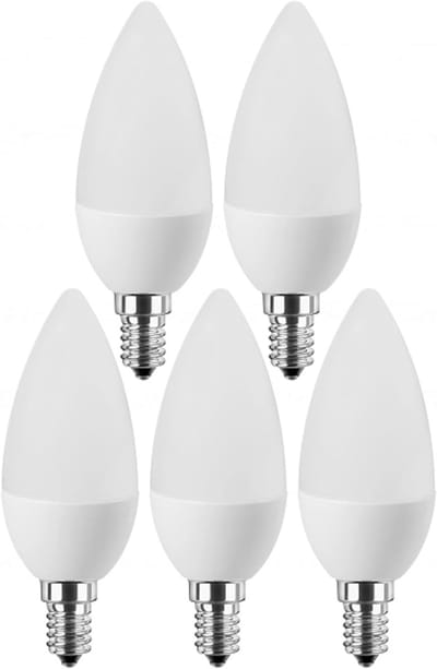Blulaxa LED SMD-lamp C35, set van 5, E14, 5W, 2700K, 470lm