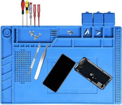 Anti-Static Soldering Mat 45 x 30 cm met Schaal en Schroefpositie voor Reparatie van Elektronische Componenten en Printplaten