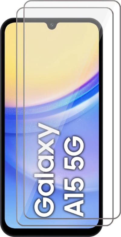 Screenprotector geschikt voor Samsung Galaxy A15 - 2x Glas Screen Protector