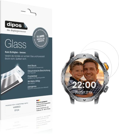 dipos – 2x Pantserfolie geschikt voor HIRREO EF24 | 9H Screenprotector