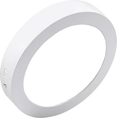 LED Downlight Opbouwspot - Brinton Thin - 12W 1120lm 120° Bundelhoek - Helder/Koud Wit 6500K - IP40 - Rond - Wit - Ø172mm