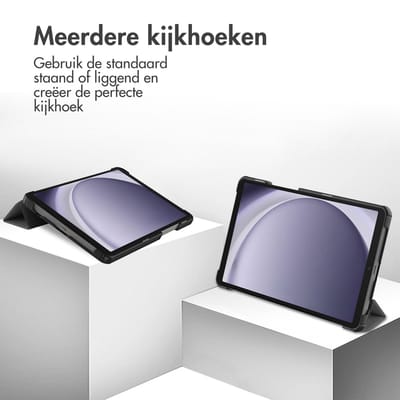 imoshion Tablet Hoes - Geschikt voor Samsung Galaxy Tab A11 / A9 8.7 inch - Trifold Bookcase - Grijs