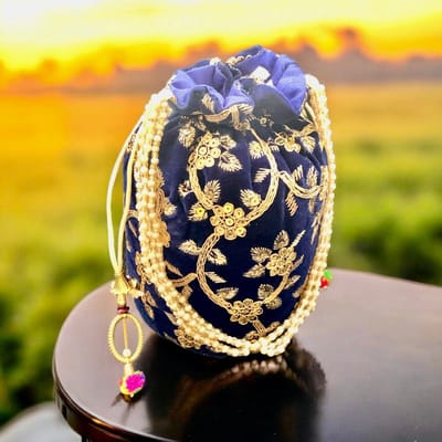 Dames Handtas- Vedantan -Katoensilk - Kleurrijk borduurwerk - Partij, Prom, Banket, Bruiloft - Feesten - Festival - Schattige - Avondtasje - PartyBag
