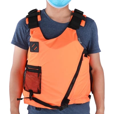 Professioneel Buiten Levensvest voor Volwassenen Schuin Rits Veiligheid Beschermende Kleding voor Zwemmen Snorkelen Zeilen oranje