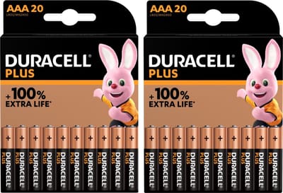 Duracell Plus AAA - alkaline batterijen - 1,5V, LR03 - 40 stuks