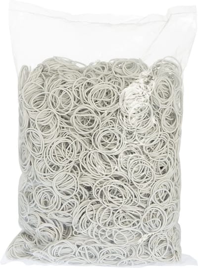 Rubbermagazijn - Elastiekjes - Rubber - Wit - 35x1,5mm - Circa 4100 stuks - Kleine elastiekjes