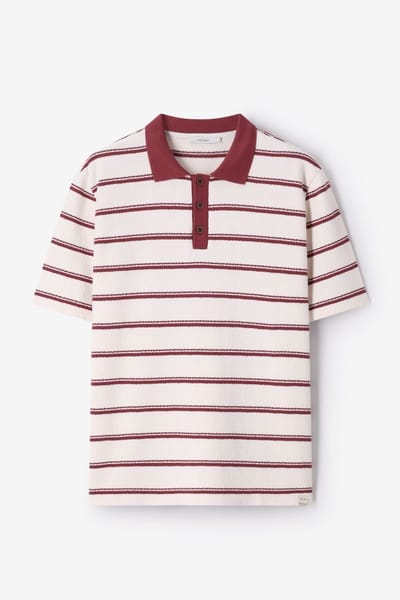 Sissy-Boy - Donkerrode polo met strepen