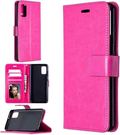 Bookcase Geschikt voor: Samsung Galaxy A41 - Roze - portemonnee hoesje