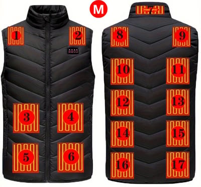 Livano Elektrische Bodywarmer - Verwarmde Bodywarmer - Heated Vest - Jas - Oplaadbaar - Heren - Zwart - Maat M