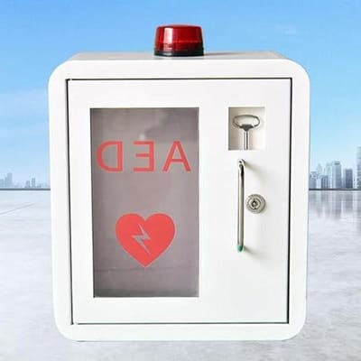 AED Kast - EHBO Doos - Levensreddend Gebruik - Met Alarm en Slot - 40x35x20 cm - Staal