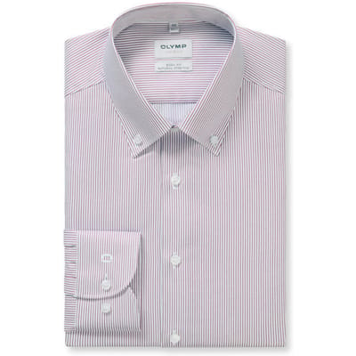 OLYMP Level Five Overhemd, Body Fit, Button-down, Rood
