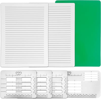 Set van 7 rechte sjablonen voor journalen, enveloppen en adresgidsen - Creatief ontwerpen en organiseren