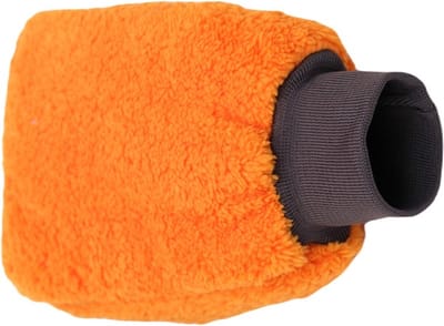 AutoFresh -Auto Was Handschoen -Washandschoen - Auto Schoonmaakhandschoen -Microvezel washand - Microvezel Stof - Oranje Kleur