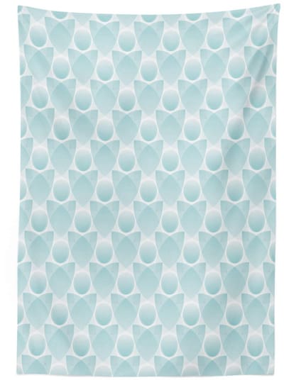 ABAKUHAUS geometrisch tafellaken – 140×170 cm – zeeschuimkleur/wit-grijs – wasbaar