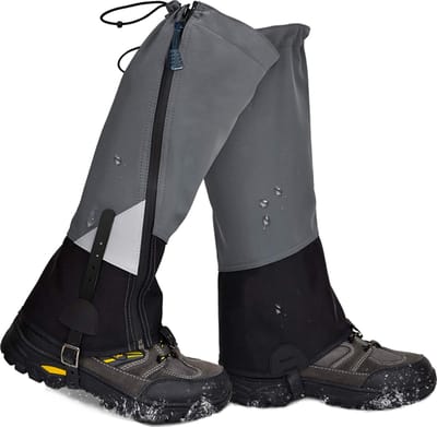 Somstyle Luxe Gamaschen - Beenkappen - Gaiters Waterdicht - Grijs / Zwart