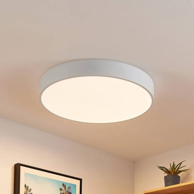 Lindby LED plafondlamp Simera, Ø 50cm, wit, metaal