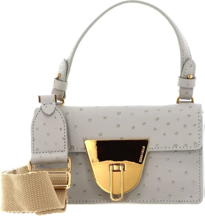 COCCINELLE Leren Schoudertas Avondtas Coccinellenico Handbag Gelso Lichtgrijs