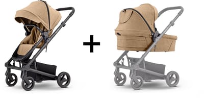 Mutsy Nexo Plus 2-in-1 Kinderwagen - Reiswieg en Zitje inbegrepen - Compact - Lichtgewicht Frame - Hazel