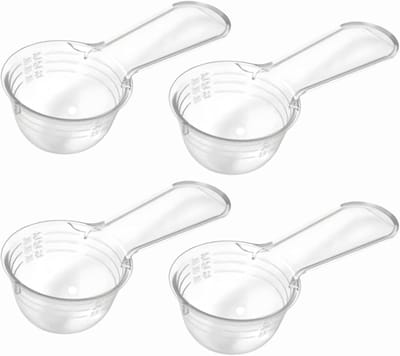 Novaliv 4x maatlepels 30g robuust kunststof Gemaakt in Duitsland precieze dosering van poeders en vloeistoffen voor keuken fitness huishouden Perfect voor bakken waspoeder maatschep doseerhulp eiwit