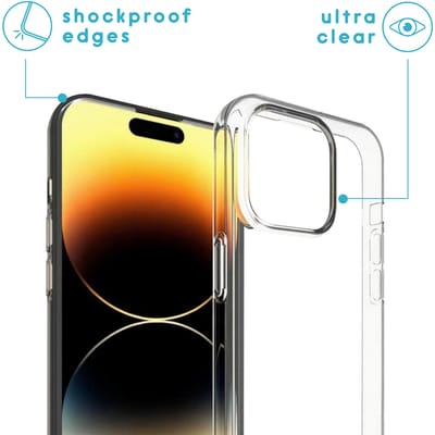 imoshion Hoesje - Geschikt voor Apple iPhone 15 Pro - Backcover met koord - Zwart