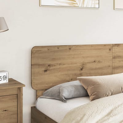 vidaXL - Hoofdbord - Artisan - Eiken - Bewerkt - hout