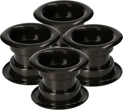 Luchtroosters Set - Ventilatieroosters - Luchtcirculatie Badkamer - Geprofileerde Vorm - 4x3.7x5.5 cm - Zwart