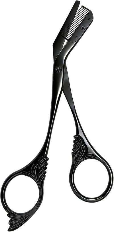 Precisie Oogbrauwtrimmer met Kam en Schaar voor Vrouwen, Compact Oogbrauwgereedschap voor Perfecte Vormgeving