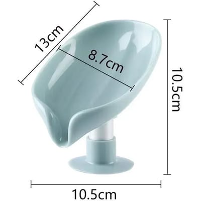 1 stuks Afvoer Zeepbakje Bladvorm Zeepdoosje Zuignap Bakje Droogrek voor Douche Spons Houder Keuken Badkamer Accessoires white