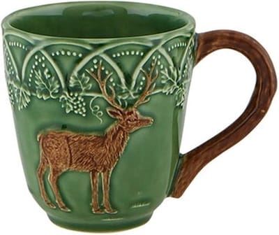 Bordallo Pinheiro Woods Beker - Hert - Groen - Aardewerk - 400 ml