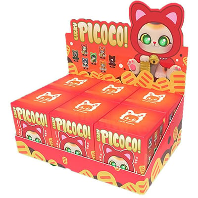 Op Voorraad SUPERGG Lucky PICOCO Cape Kat Serie Pluche Blind Box Maneki Neko Hanger Schattige Pop desktopornament Verrassingscadeau Speelgoed beige