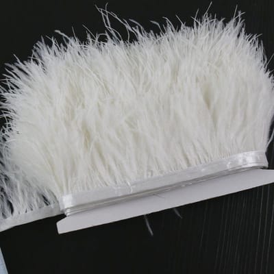 1M Struisvogelveren Trim Hoge Kwaliteit 8-10cm Veren Lint Franje voor DIY Naaien Jurk Kleding Decoraties 1meter