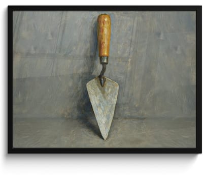 Poster in lijst - Fotolijst 70x50 cm - Posters - Troffel - Verf - Gereedschap - Posterlijst zwart - Decoratie - Wanddecoratie woonkamer - Muurdecoratie slaapkamer