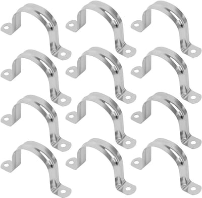 20 Stuks RVS U-vormige Buisklemmen 50 mm - Bevestigingsclips voor Pijpen, Muren en Tuinprojecten