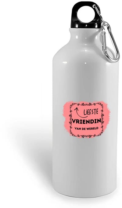 Hacebo® - liefste vriendin van de wereld waterfles - Vriend/vriendin - de liefste vriendin - valentijnsdag - verjaardag - cadeautje voor vriendin - kado - geschenk - water fles - 400ML