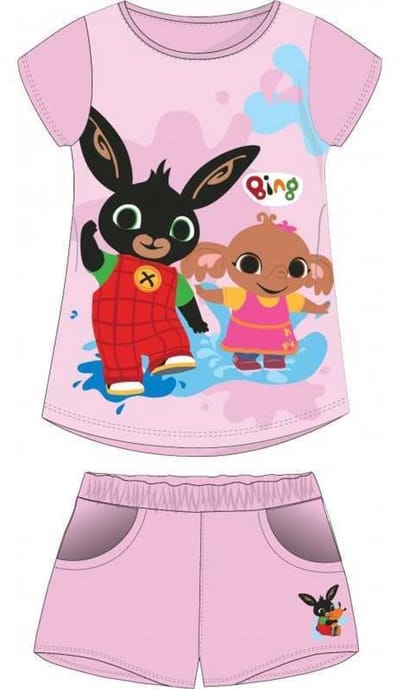 Bing shortama - Pyjama - Strandset - 100% Katoen - Roze - Maat 98