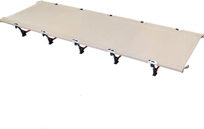 Kampeerbed Opklapbaar - Vrijetijdsbed Veldbed - Buiten Ontspannen - Aluminium Stabiliteit - 190x65cm - Zwart