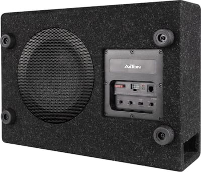 AXTON ATB120A - Autosubwoofer - Actieve subwoofer - 8 inch - 20cm - 100 Watt RMS ingebouwde versterker - Platte behuizing - kist