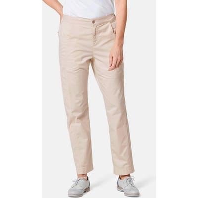 Elastische broek met extra stiksels - beige - Gr. 38 van Goldner Fashion