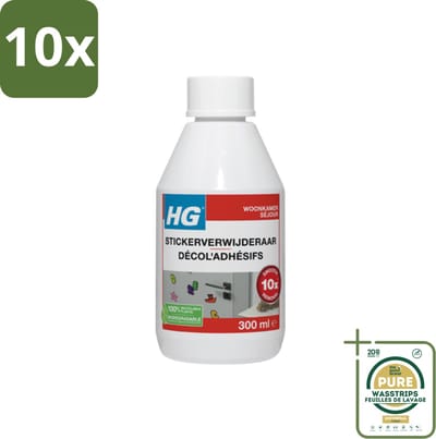 10 x HG Stickerverwijderaar 300 ml - Grootverpakking - Stickerverwijderaar - Stickerlijm Verwijderen - Hakstrepen Verwijderen - Teerspatten Verwijderen - Smeervlekken Verwijderen
