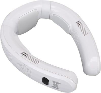 Draagbare Nekventilator - Persoonlijke Koeler - Binnen Buiten - Koelen en Verwarmen - 25D x 20B x 9H cm - Wit