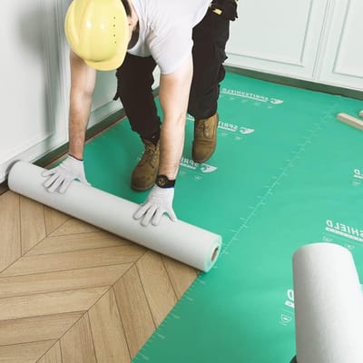Vloerbescherming Bouw - Bouwvloerfolie Renovatie - Vloeren Beschermen - Drielaagse Lamineertechniek - 39" x 100" - Groen